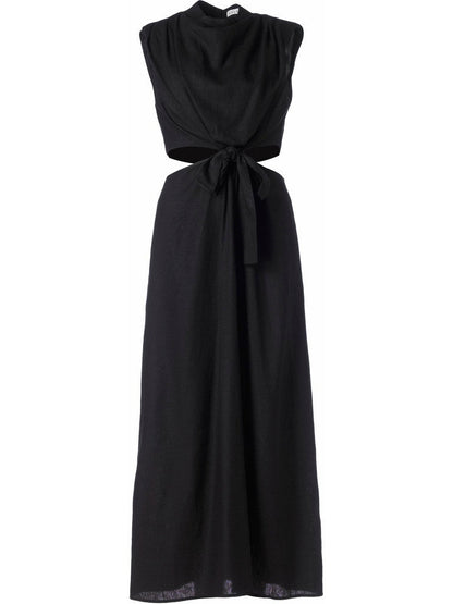Sienna cut out kjole - black Helene Studios