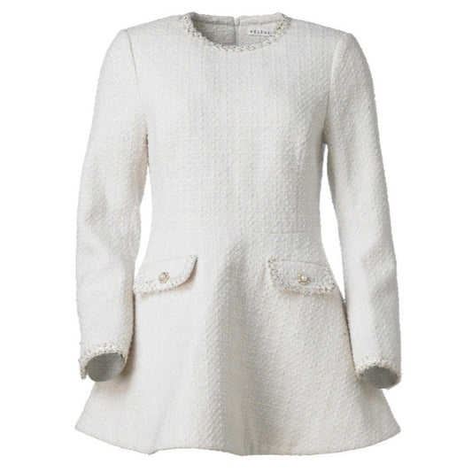 Solange Tweed Dress - White