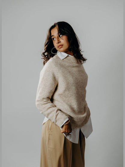 Evelyn Sweater - Beige melange Helene Studios