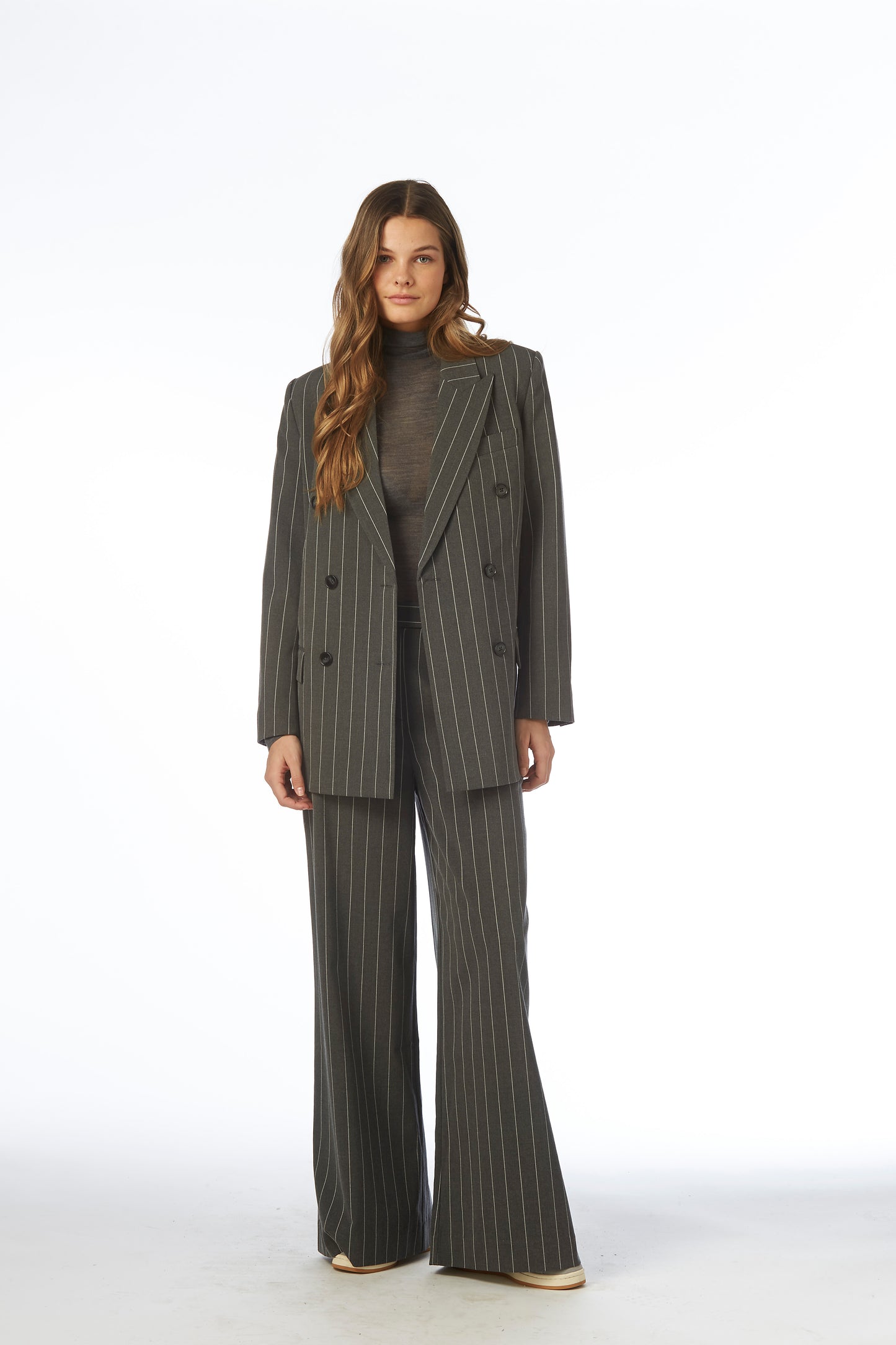 Alma bukse - grey pinstripe