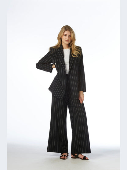 Alma pants - navy pin stripe Helene Studios