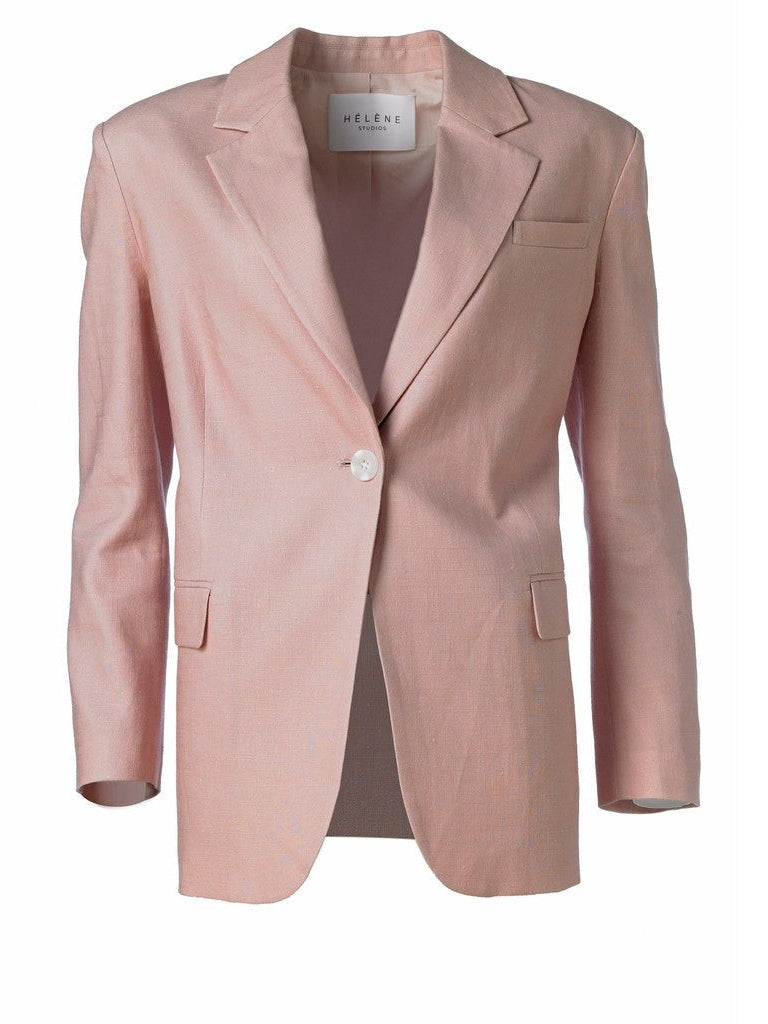 Marie Linen Blazer - Old rose Helene Studios