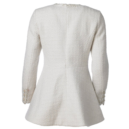 Solange Tweed Dress - White